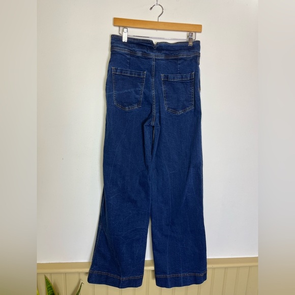 Bagatelle High Rise Wide Leg Jeans Stretch Denim Patch Pockets Women’s Sz 29 - Picture 2 of 9